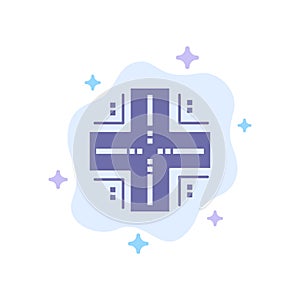 Computing, Database, Datacenter, Mainframe, Server Blue Icon on Abstract Cloud Background