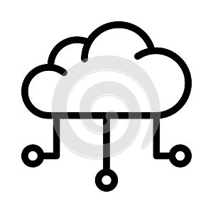 Computing vector thin line  icon