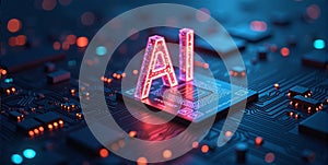 Computing power through high-performance processors for calculation with artificial intelligence, efficiency of algorithms