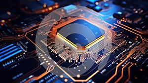 Computing processor, CPU, microchip, and electronic circuit board,Computer Digital Background