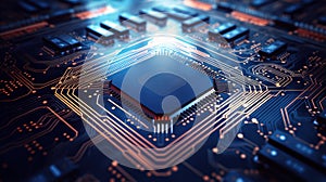 Computing processor, CPU, microchip, and electronic circuit board,Computer Digital Background