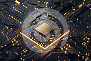 Computing processor, CPU, microchip, and electronic circuit board, Computer Digital Background
