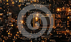 Computing processor, CPU, microchip, and electronic circuit board,Computer Digital Background