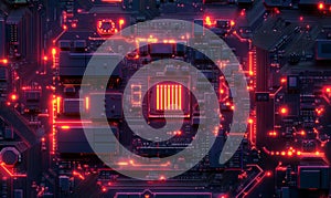 Computing processor, CPU, microchip, and electronic circuit board,Computer Digital Background