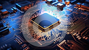 Computing processor, CPU, microchip, and electronic circuit board,Computer Digital Background