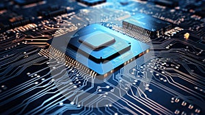 Computing processor, CPU, microchip, and electronic circuit board,Computer Digital Background