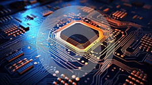 Computing processor, CPU, microchip, and electronic circuit board,Computer Digital Background
