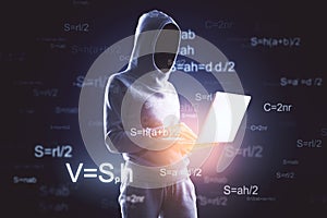 Computing, programming and attack concept