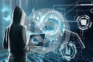 Computing, theft and malware concept