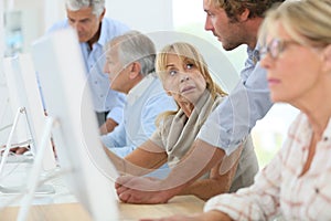 Computing training of seniors with instructor