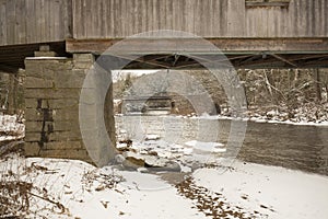 Comstock Covered Bridge over the Salmon River in Colchester, Connecticut