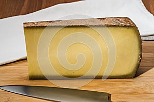 Comte an aged French cheese made from unpasteurized cow milk