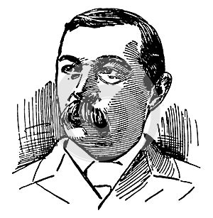 A. Conan Doyle, vintage illustration photo