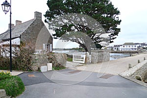 Concarneau district in France, famous for its pavements and streets photo