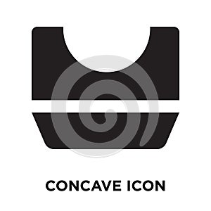 Concave icon vector isolated on white background, logo concept o