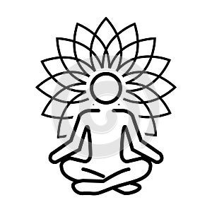 Concentration icon, Vector on a white background.