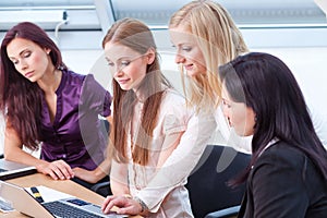 Concentration on the laptop