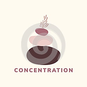 Concentration and meditation icon vector