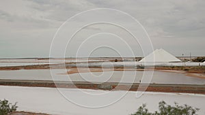 concentration ponds at the salt works in port hedland