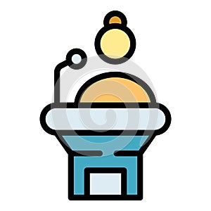 Concentration trainer icon vector flat