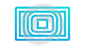 Concentric Blue Squares Abstract Geometric Pattern, vector design Generative AI