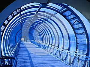 Concentric blue tunnel