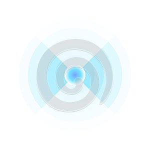 Concentric circles. Circles with a common center. Vector. Illustration