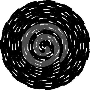 Concentric circles geometric vector element. Radial, radiating circular graphi