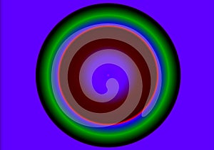 concentric, circular gradients.Â The outer ring is a gradient from dark blue to a bright pinkish-purple, while the inner circular