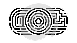 Concentric Circular Maze, Complex Puzzle Vector Illustration, vector design Generative AI