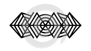Concentric Diamond Pattern: Hypnotic Geometric Design, vector design Generative AI