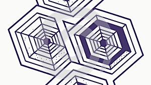 Concentric Hexagonal Geometric Pattern Design, vector design Generative AI