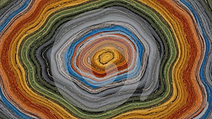 Concentric layers create an abstract, eye-like pattern, resembling