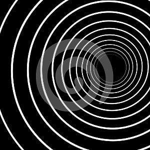 Concentric Lines. Spiral Background. Volute Hypnosis Circular