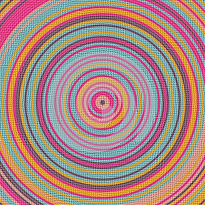Concentric old-fangled rug fabric