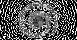 Concentric oncoming abstract symbol, - optical, visual illusion, entrance to the tunnel