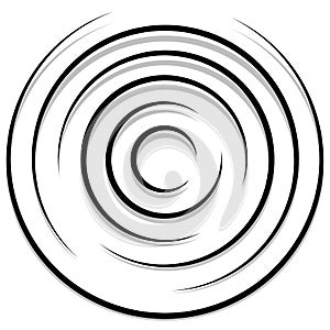Concentric random circles with dynamic lines. Circular spiral, s