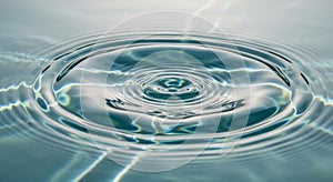 Concentric ripples spread across the surface