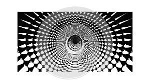 Concentric Spiral: Abstract Tunnel & Optical Illusion, vector design Generative AI