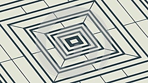 Concentric Square Geometric Pattern, Abstract, vector design Generative AI