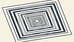 Concentric square pattern, abstract geometric design, modern optical illusion, vector design Generative AI