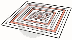 Concentric Square Pattern, Abstract Geometric Design, Repeating Motif, Modern Art, vector design Generative AI