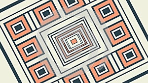 Concentric Square Perspective Pattern: Abstract Geometric Tunnel, vector design Generative AI