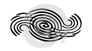 Concentric Swirling Lines Abstract Design, Hypnotic Pattern, vector design Generative AI