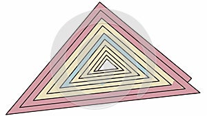 Concentric Triangle Pattern Vector, Abstract Geometric Design, vector design Generative AI