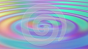 Concentric waves with colorful reflections