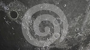 Concept 12-P1 Scenery of Realistic Moon Surface from Space with Asteroid Impact Craters