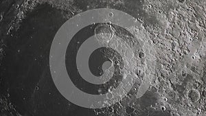 Concept 14-P1 Scenery of Realistic Moon Surface from Space with Asteroid Impact Craters