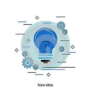 New idea generator flat design vector concept