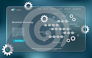 Blockchain technology vector concept